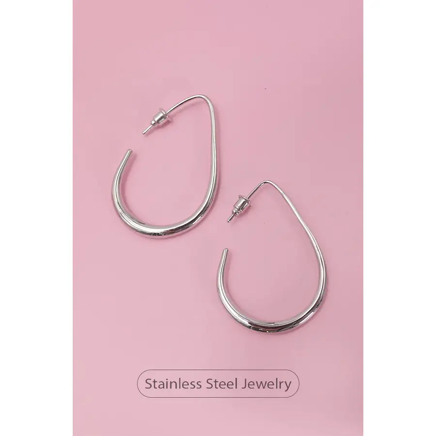 Waterproof 18k Stainless Steel Hoops