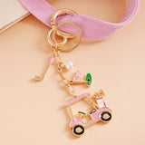 Golf Cart Keychain Bag Charm