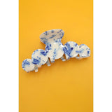 Toile Pattern Round Hair Claw Clips