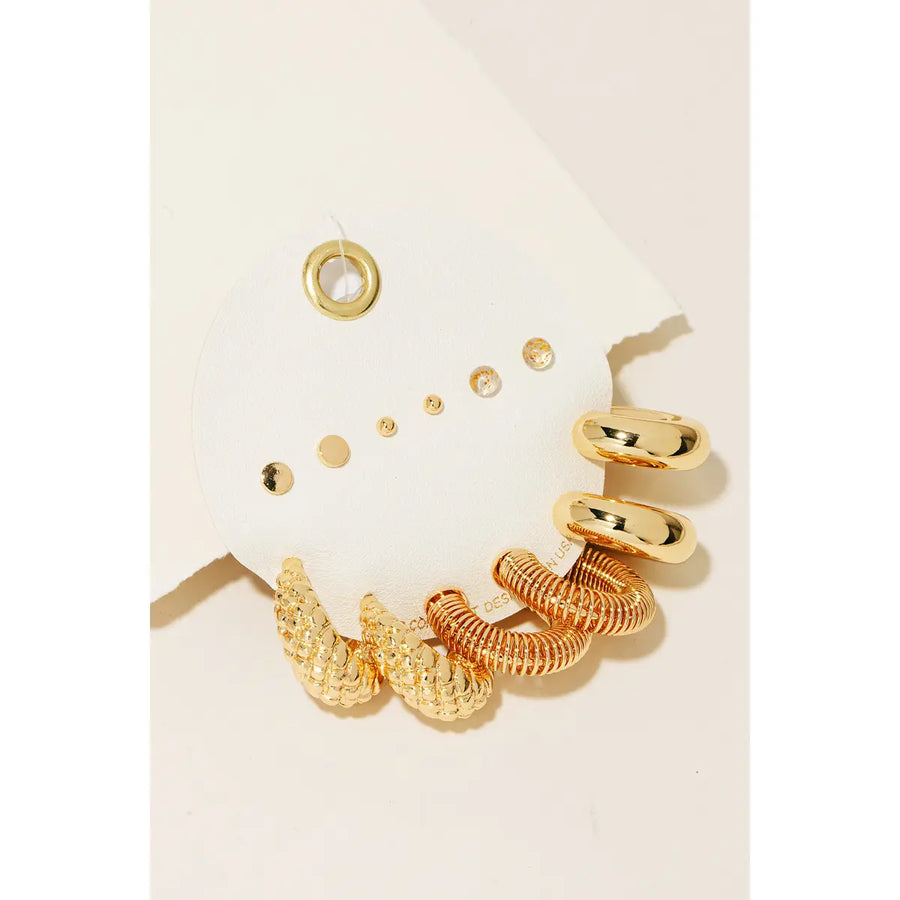 Mixed Tube Hoops/Earring Set