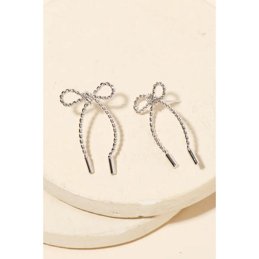 Twisted Bow Tie Earrings