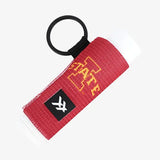 Red Iowa State Chapstick Holder Keychain