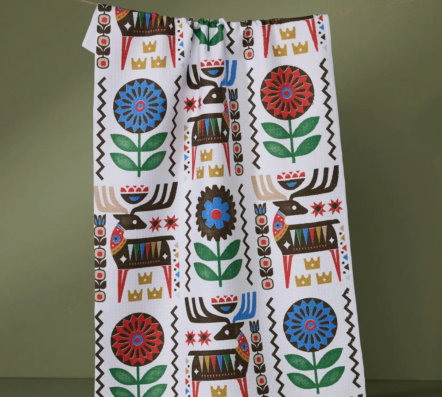Christmas Geometry Tea Towel 18x30