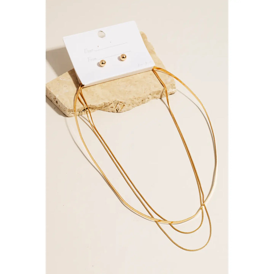 Triple Layer Dainty Chain Necklace