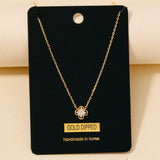 Cz Cluster Clover Pendant Necklace