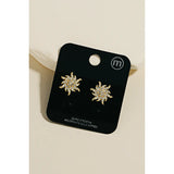 Cz Pave Sunshine Stud Earring