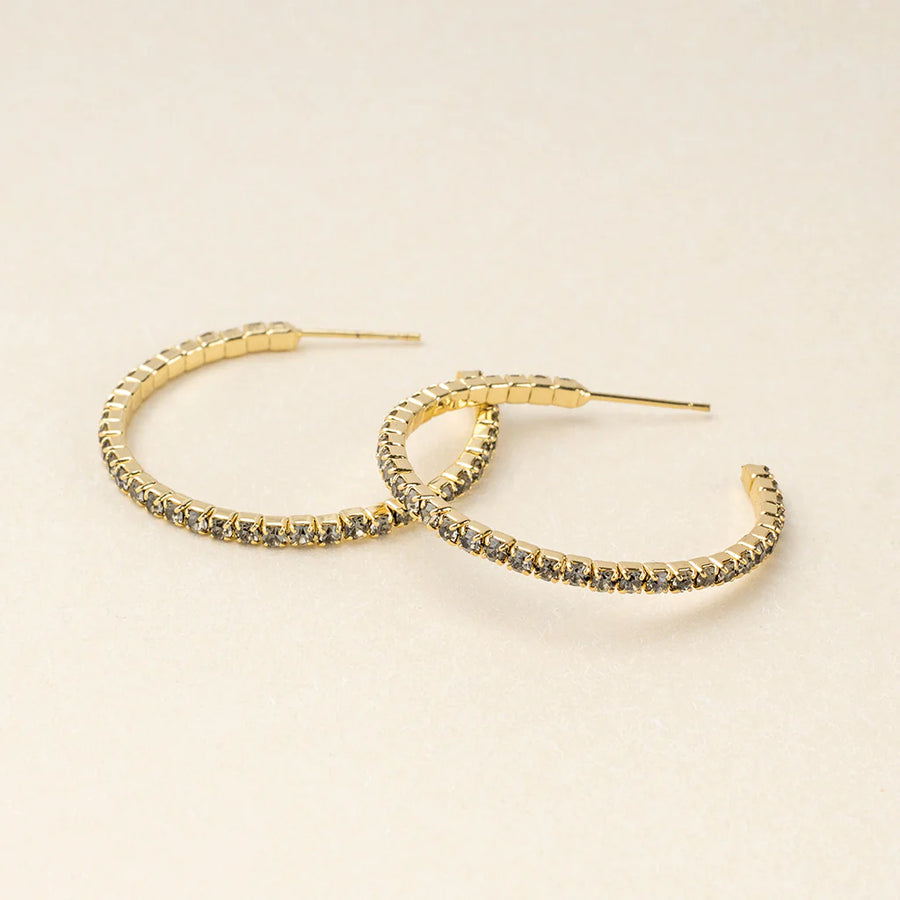 Sparkle & Shine Small Rhinestone Hoop Earring