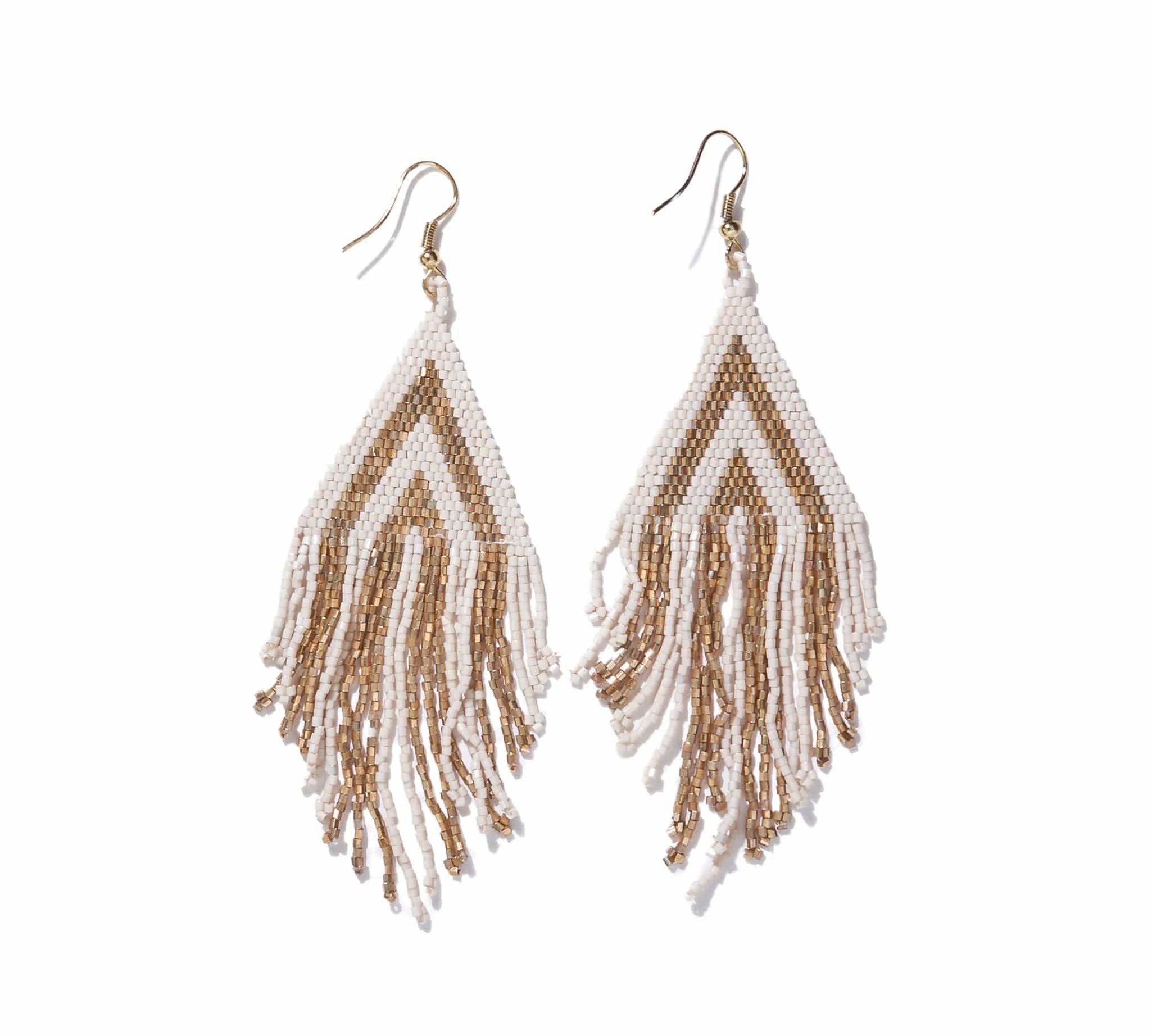 Haley Beaded Fringe Earrings