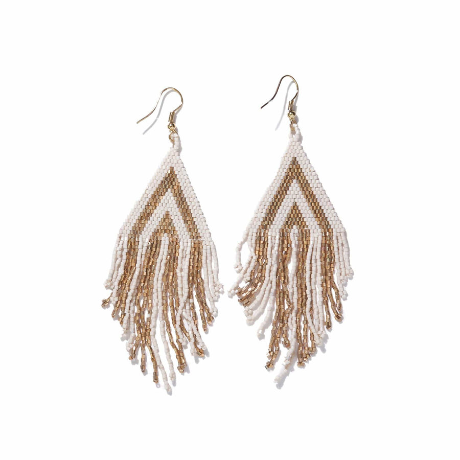 Haley Beaded Fringe Earrings