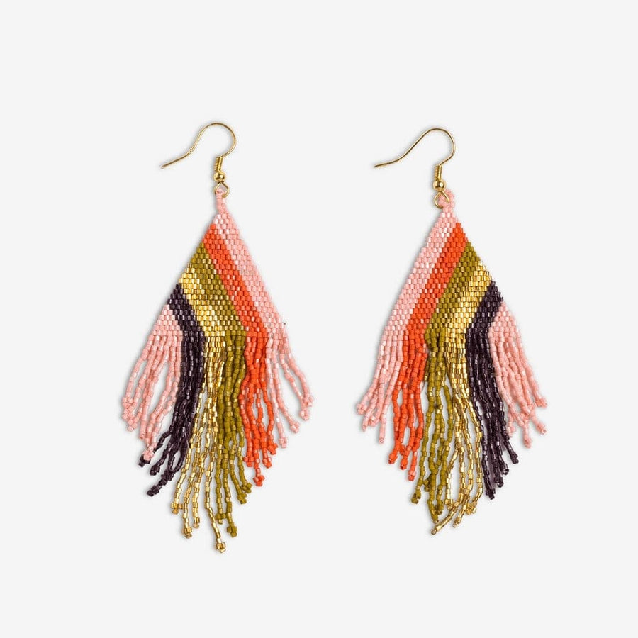 Haley Beaded Fringe Earrings