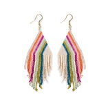 Haley Beaded Fringe Earrings