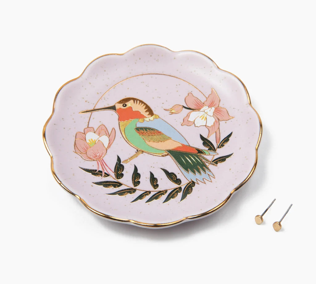 Jewelry Dish + Stud Earring Set
