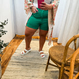 Emma Tummy Control Green Judy Blue Shorts