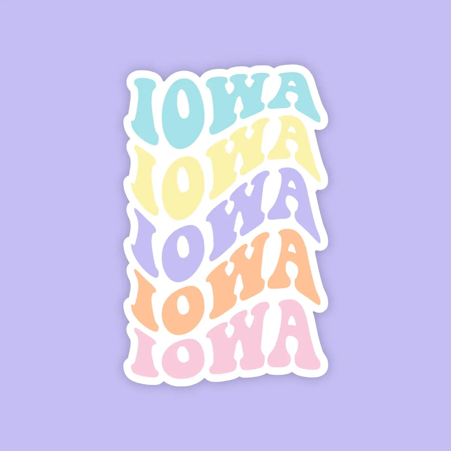 Iowa Beachy State Sticker