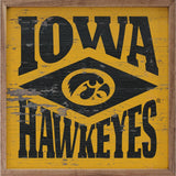 Iowa Hawkeyes Diamond Logo Sign 4x4"