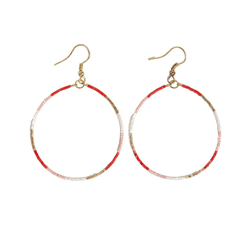 Kelly Beaded Hoop Earrings
