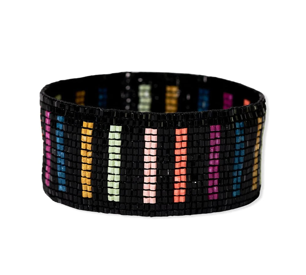 Kenzie Vertical Stripes Beaded Stretch Bracelet