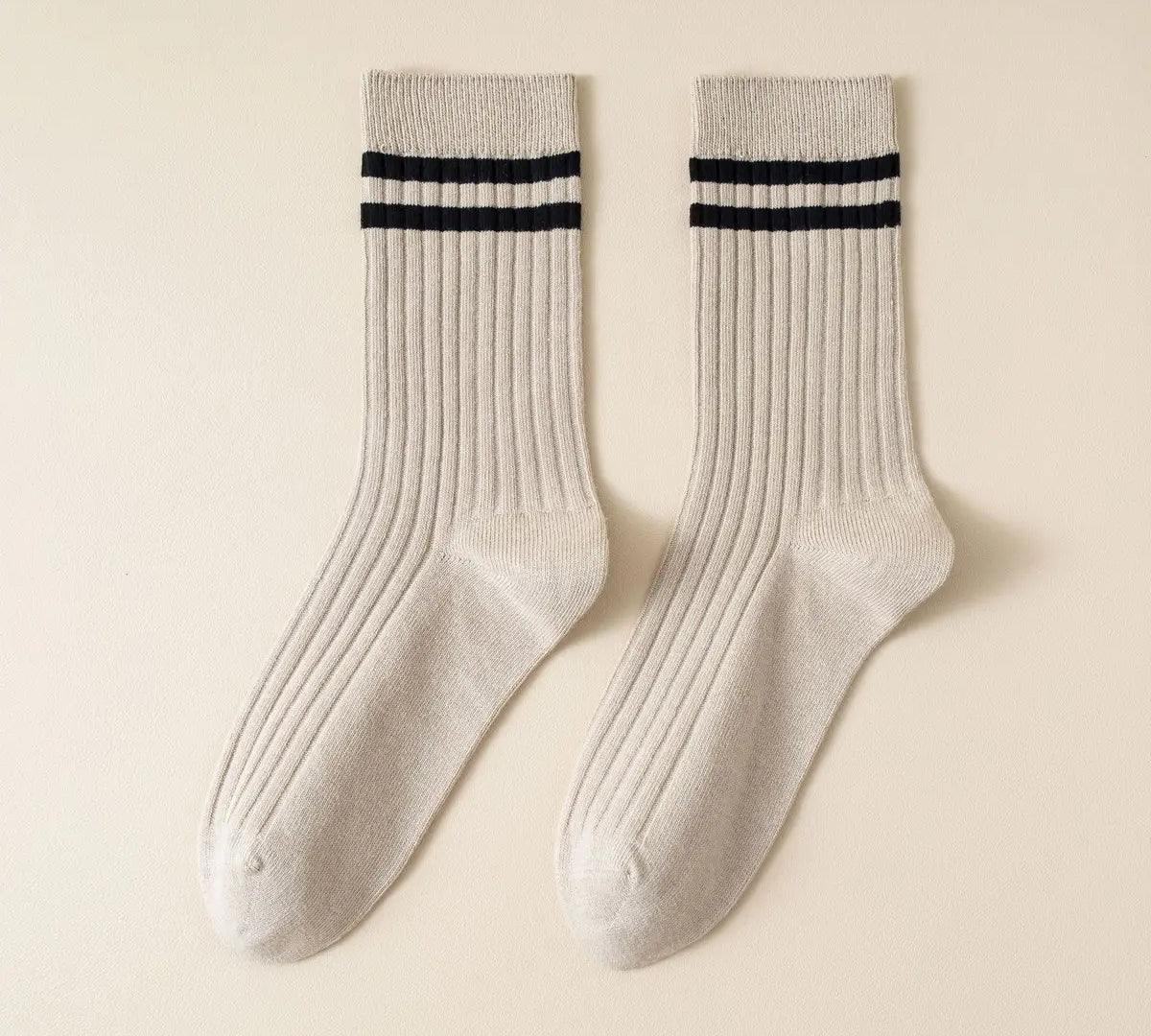 Classic Two Stripe Crew Socks