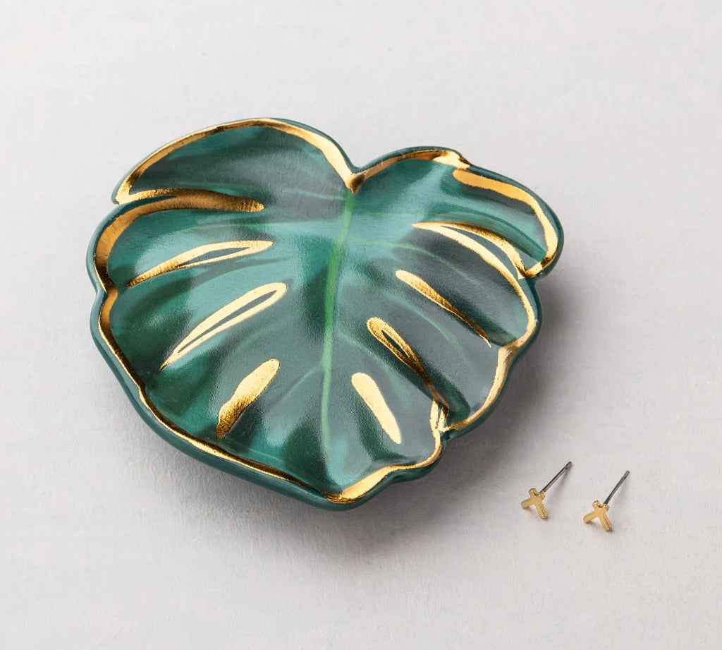 Jewelry Dish + Stud Earring Set