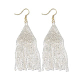 Lexie Solid Beaded Fringe Earrings