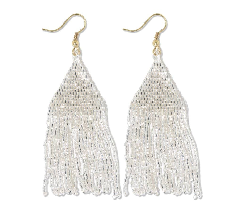 Lexie Solid Beaded Fringe Earrings