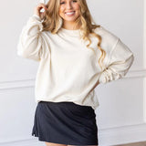 Neutral Luxe Corded Crew