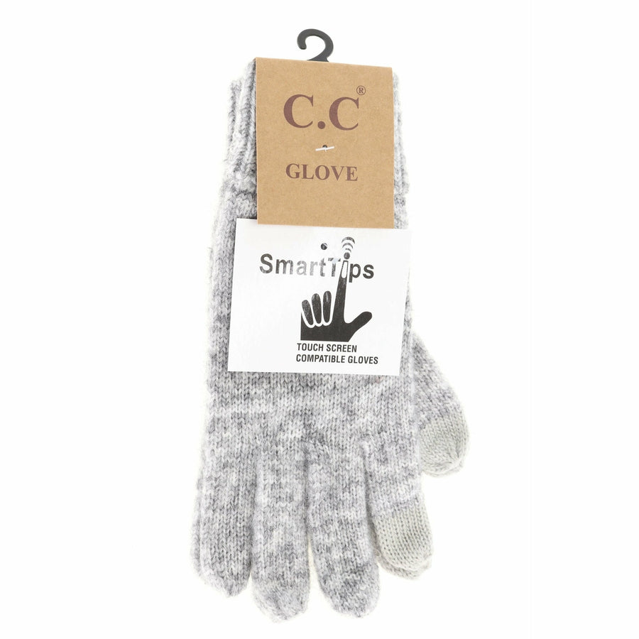 CC Soft Ribbed Knit Gloves