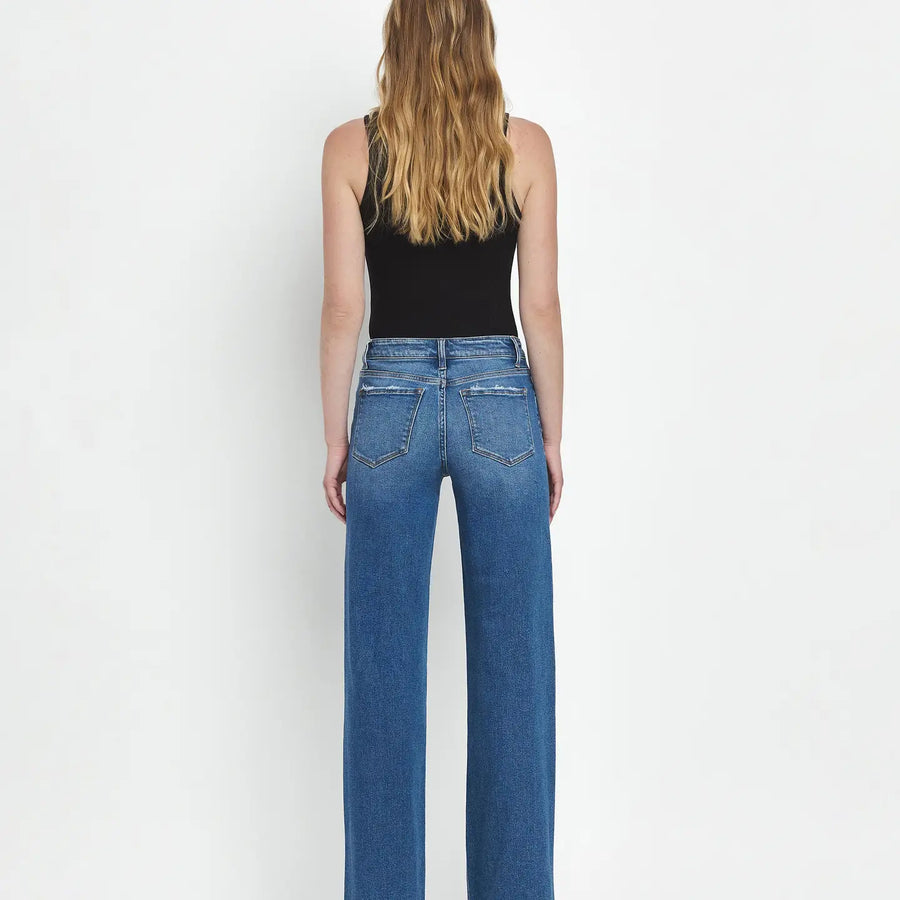 Mid Rise Wide Leg Vervet Jeans