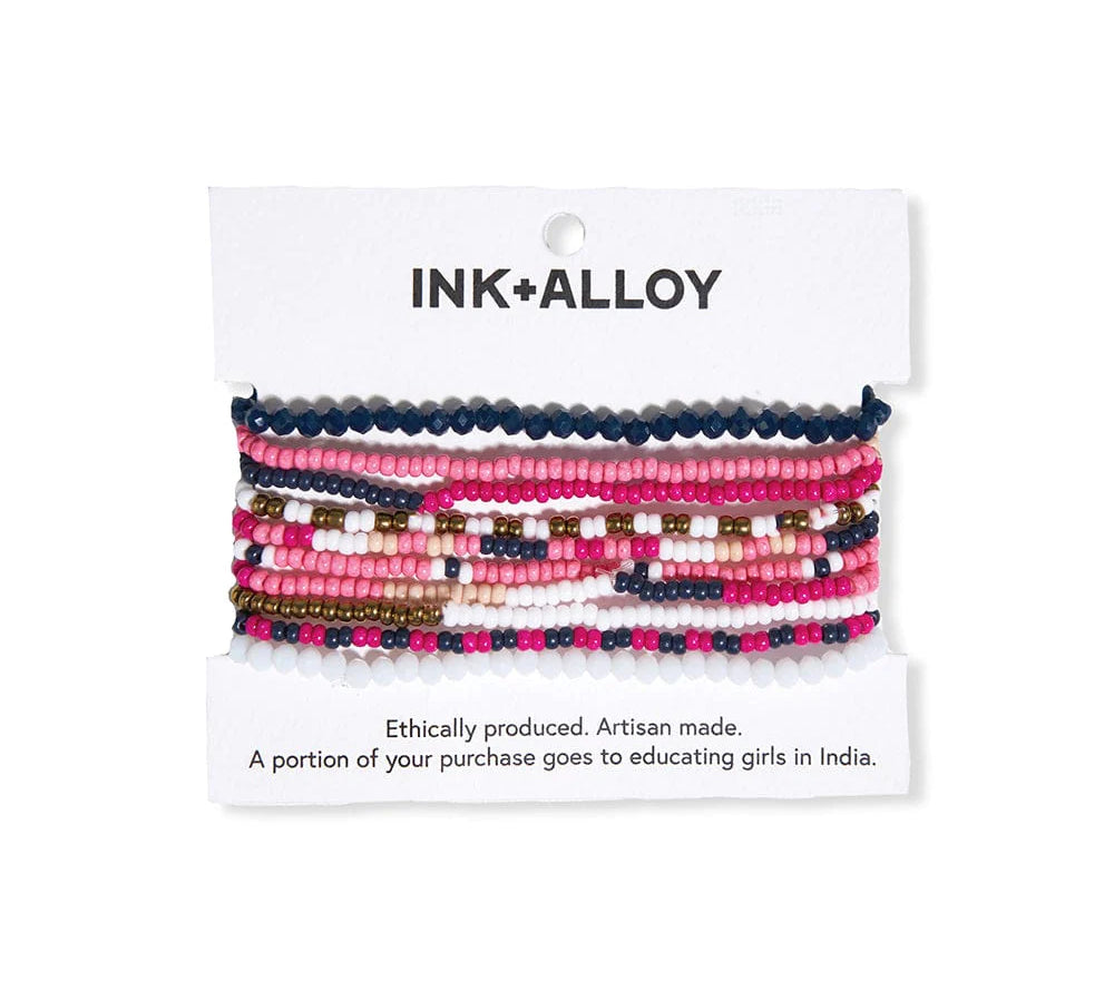 Sage 10 Strand Stretch Bracelets