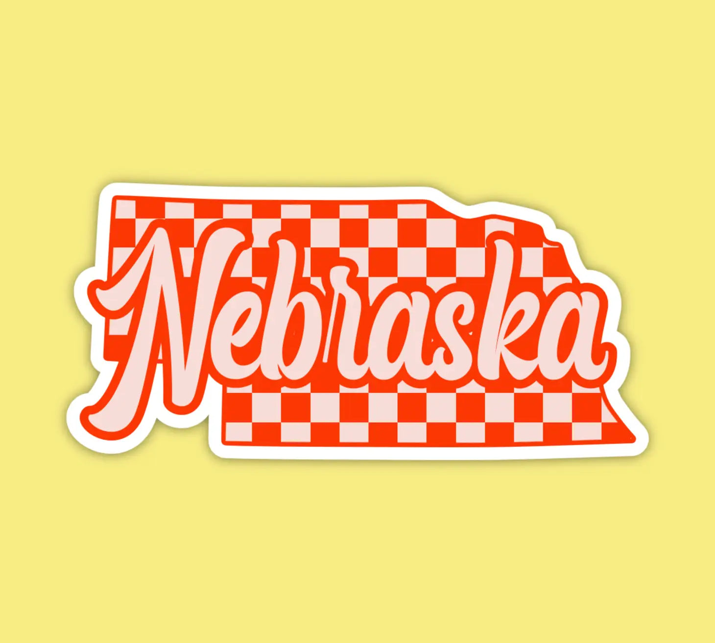 Nebraska State Outline Sticker