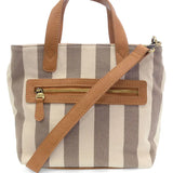Awning Stripe Mini Canvas Tote Bag