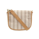 Pencil Stripe Canvas Saddle Bag