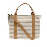 Pencil Stripe Canvas Tote