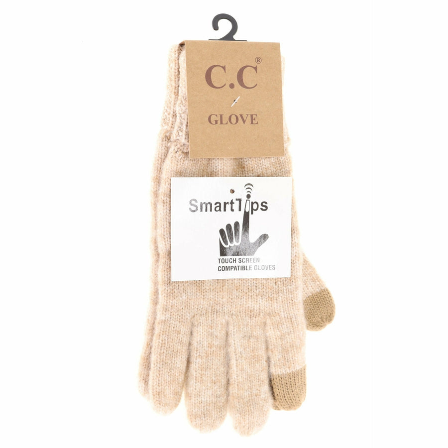 CC Soft Ribbed Knit Gloves