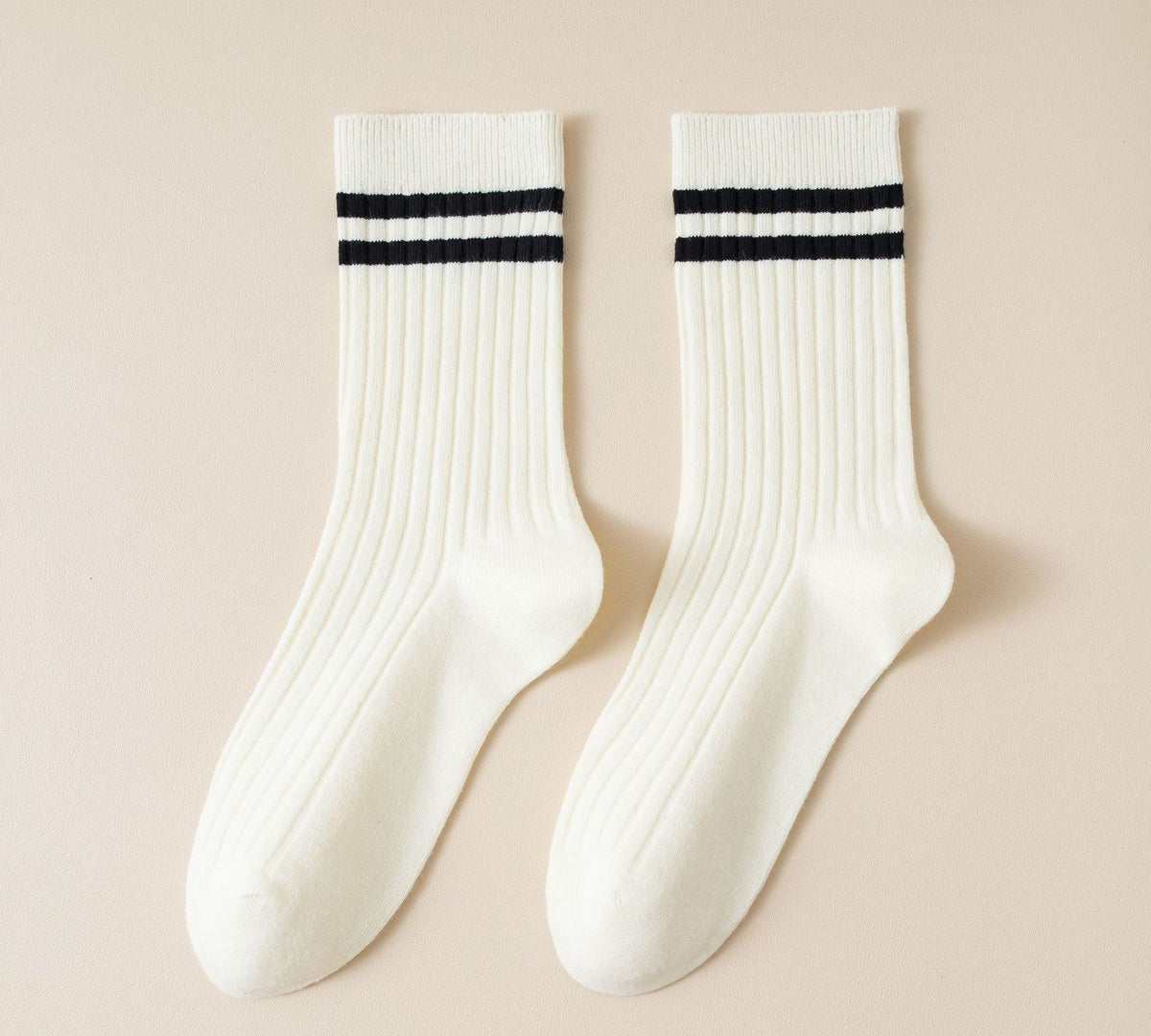 Classic Two Stripe Crew Socks
