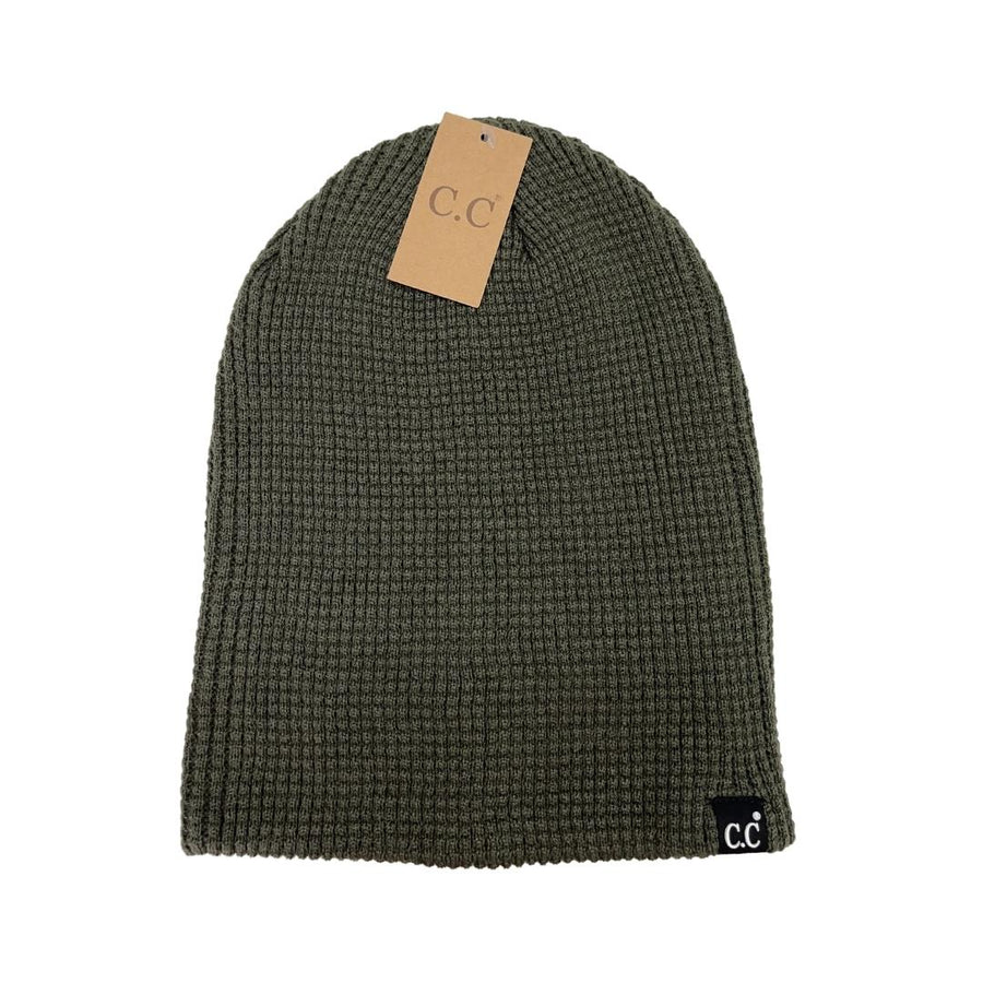 CC Unisex Waffle Knit Slouched Beanie