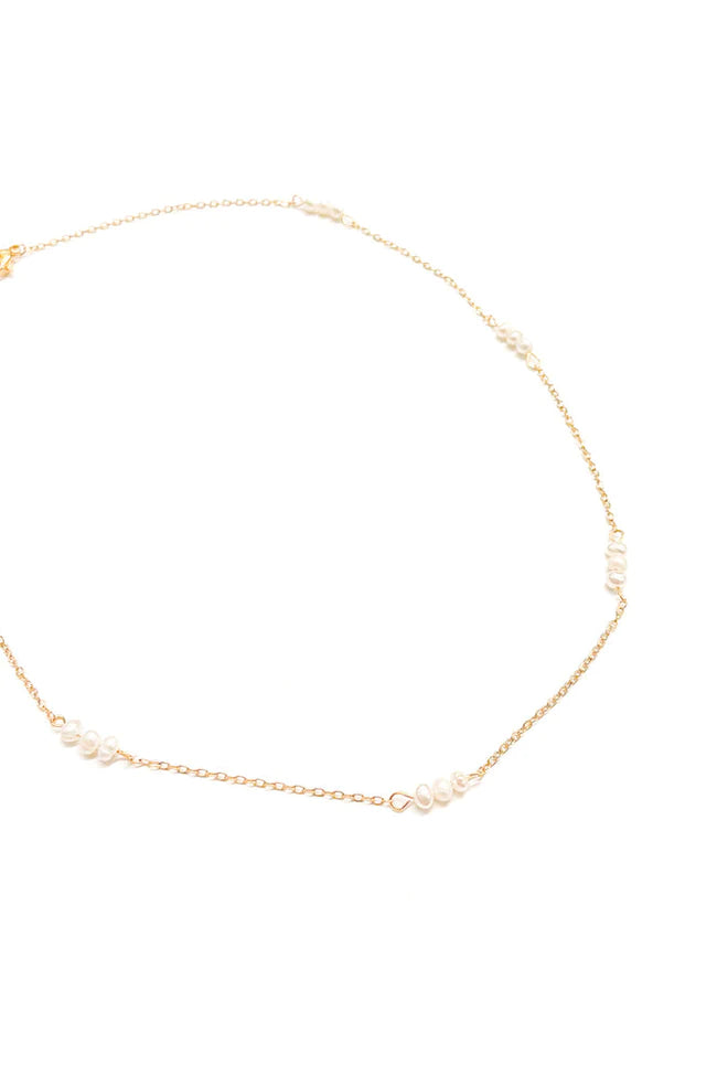 Precious Pearl Gold Beaded Necklace