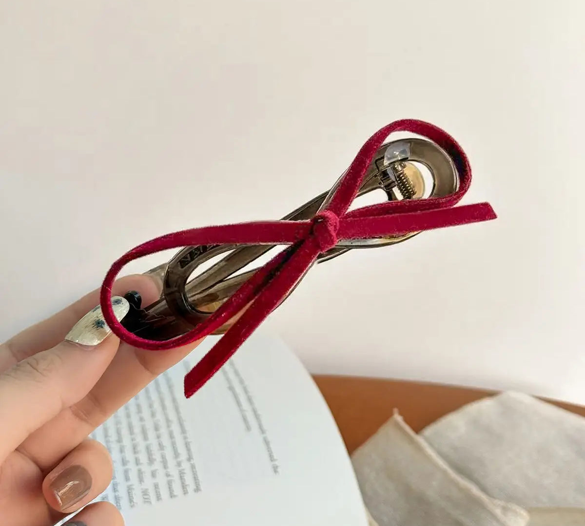 Velvet Bow Hair Clip