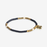 Rory Solid Color w/ Gold & Pearls Small Sequin Stretch Bracelet
