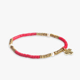 Rory Solid Color w/ Gold & Pearls Small Sequin Stretch Bracelet