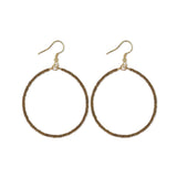Ruby Solid Beaded Hoop Earrings