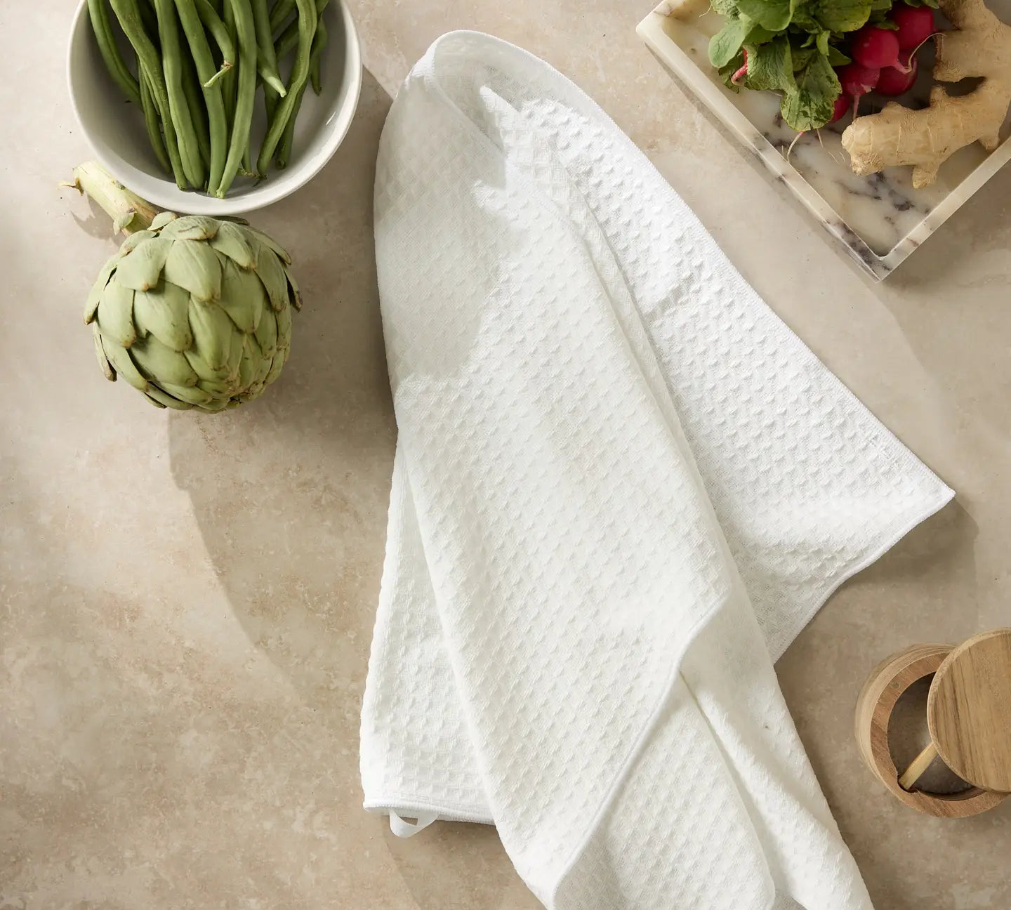 Geometry Waffle Hand Towel