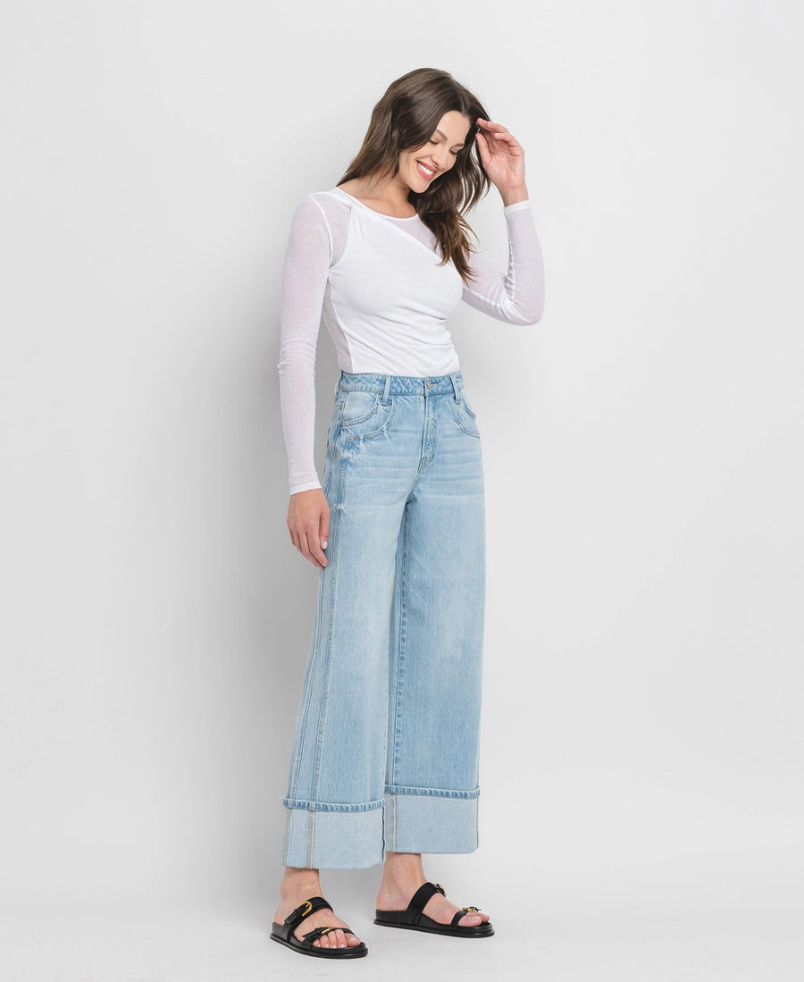 Stream Baggy Cuffed Vervet Jeans