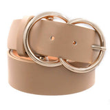 Plus Faux Leather Double Buckle Belt