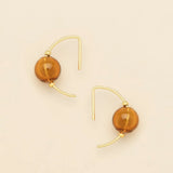 Refined Glass Hoop Earring