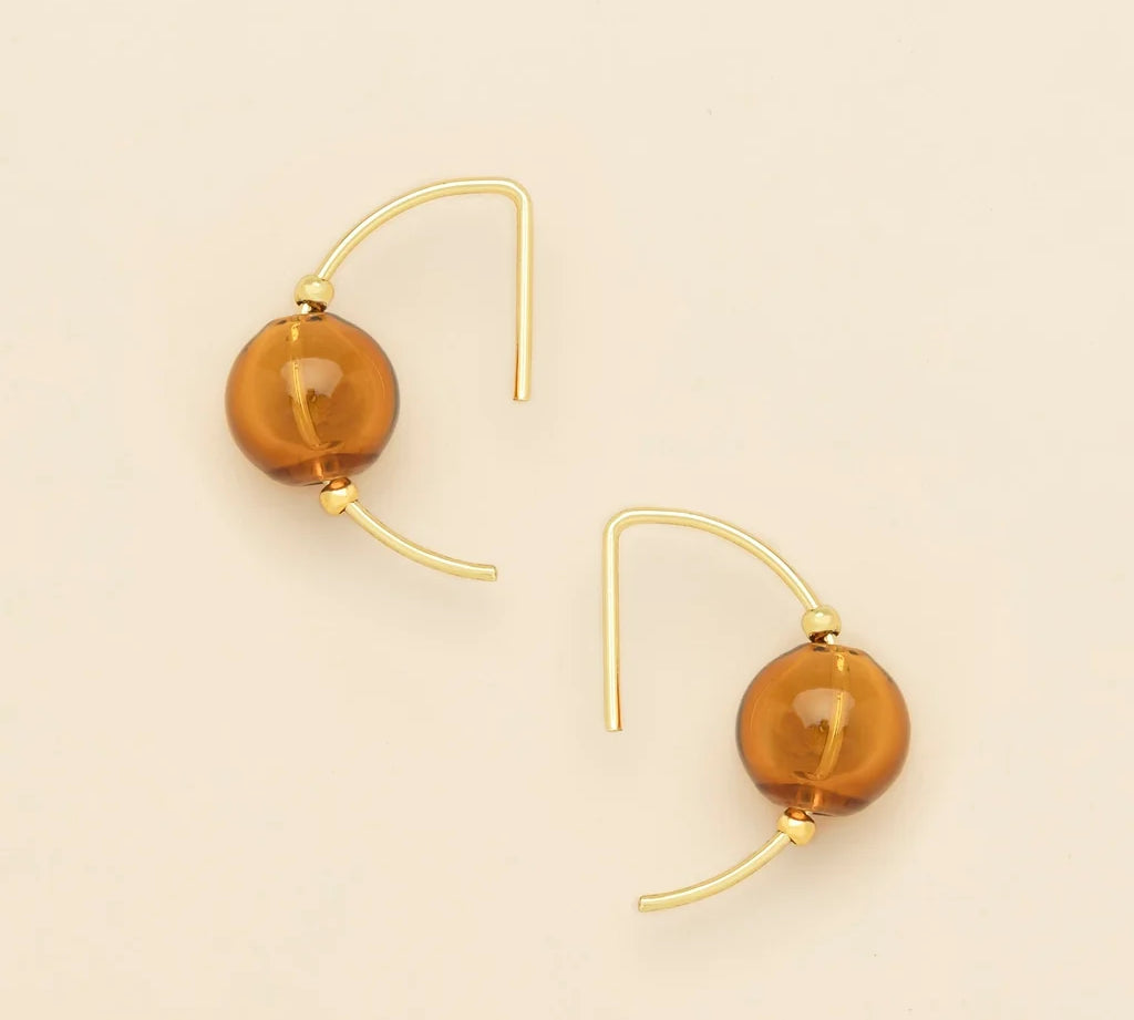 Refined Glass Hoop Earring
