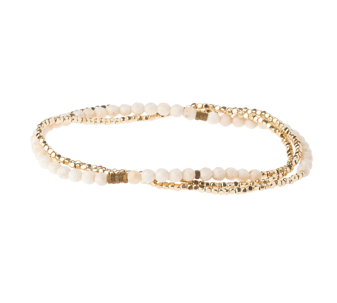 Delicate Stone Wrap Bracelet