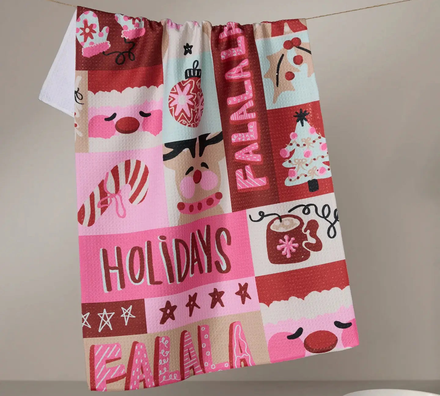 Christmas Geometry Tea Towel 18x30