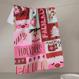 Christmas Geometry Tea Towel 18x30