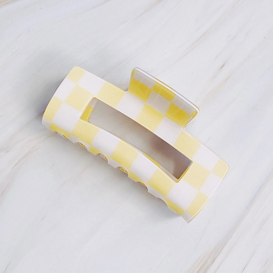 Checkered Hair Claw Clip